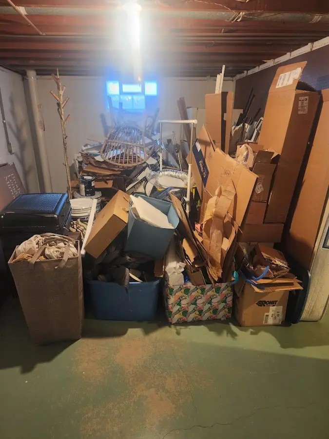 Roll-off dumpster container at job site for Roll Off Dumpster Rental in Woodbridge